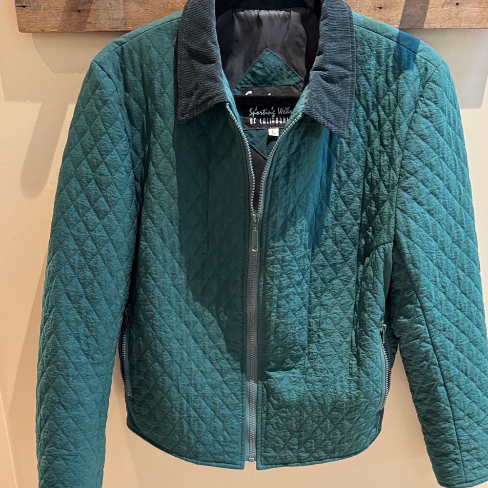 Equipage Teal-green Quilted Jacket